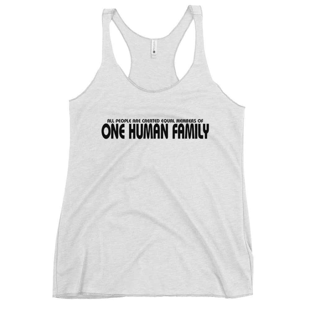 One Human Family Women's Racerback Tank