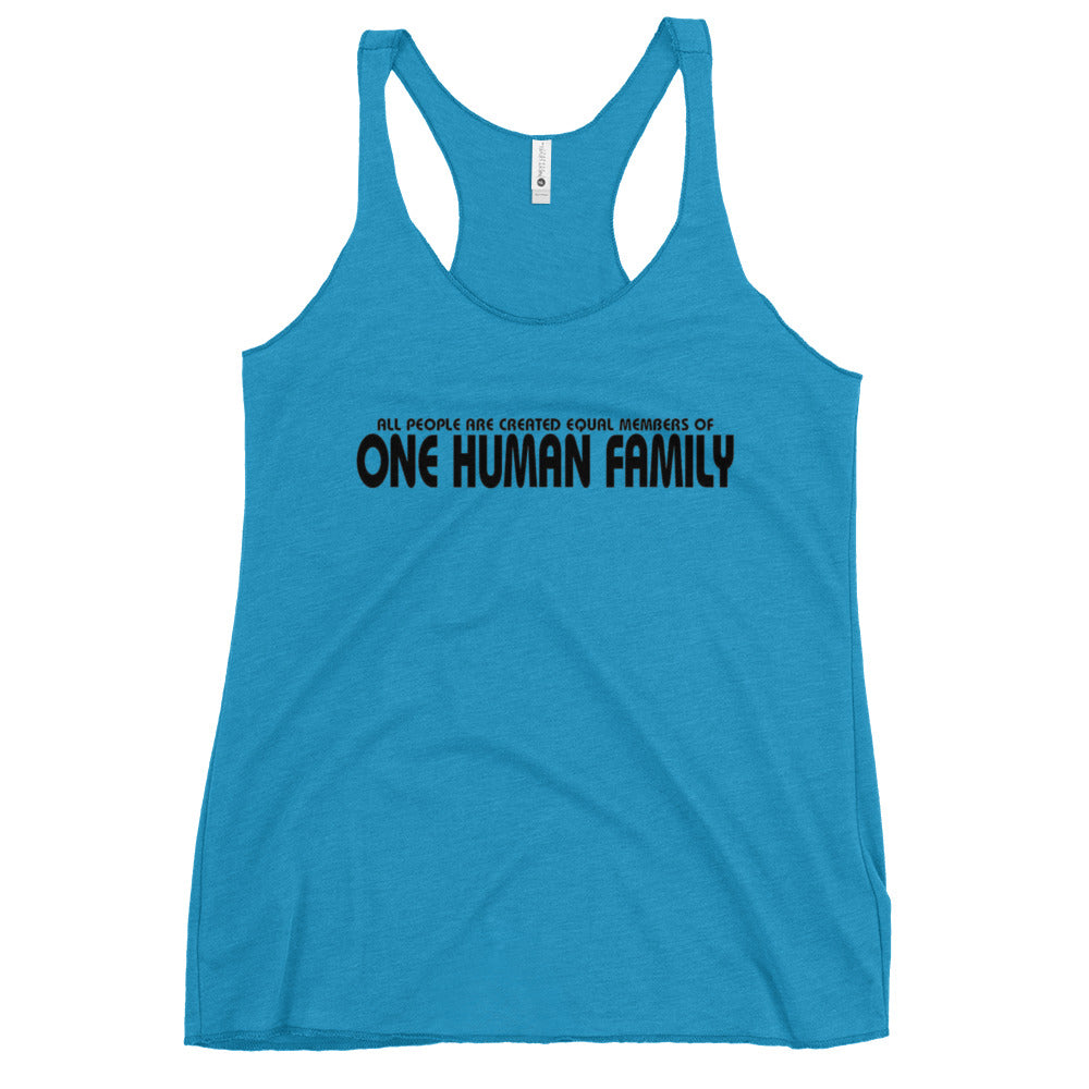 One Human Family Women's Racerback Tank