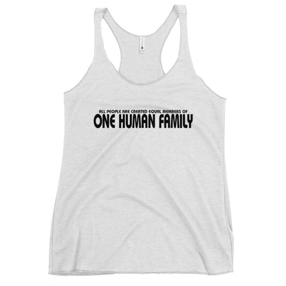 One Human Family Women's Racerback Tank