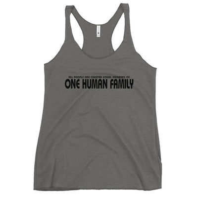 One Human Family Women's Racerback Tank