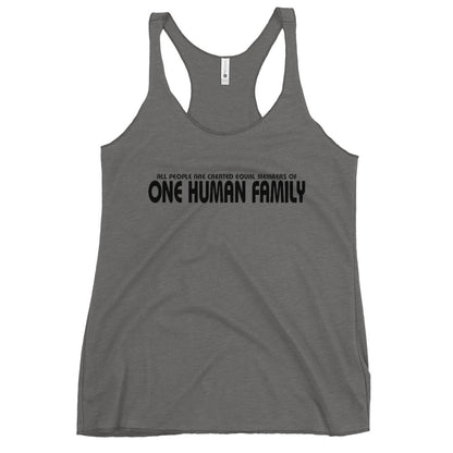 One Human Family Women's Racerback Tank