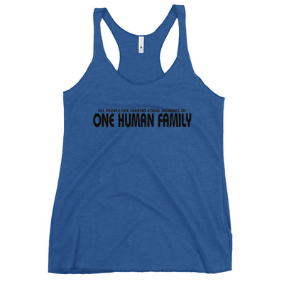 One Human Family Women's Racerback Tank